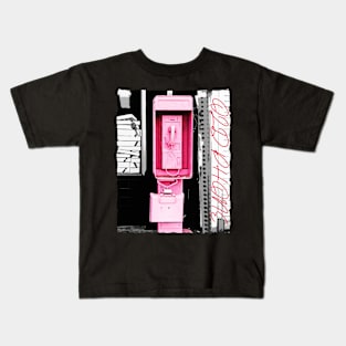 The Old Phone Pink Kids T-Shirt